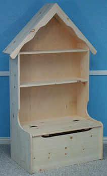 toy chest and bookshelf combo